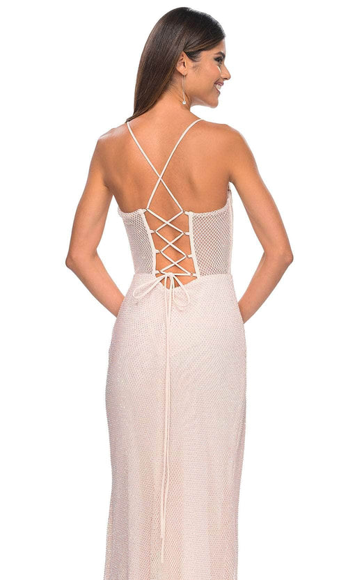 La Femme 32227 Bustier Net Prom Dress by La Femme
