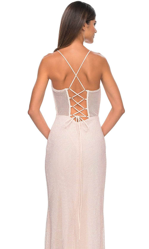 La Femme 32227 Bustier Net Prom Dress by La Femme