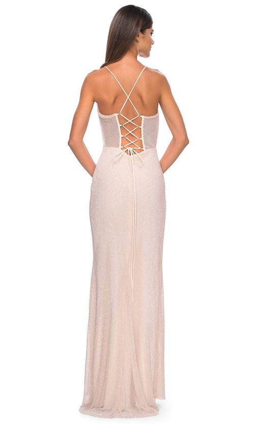 La Femme 32227 Bustier Net Prom Dress by La Femme