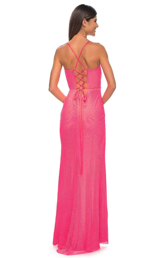La Femme 32227 Bustier Net Prom Dress by La Femme