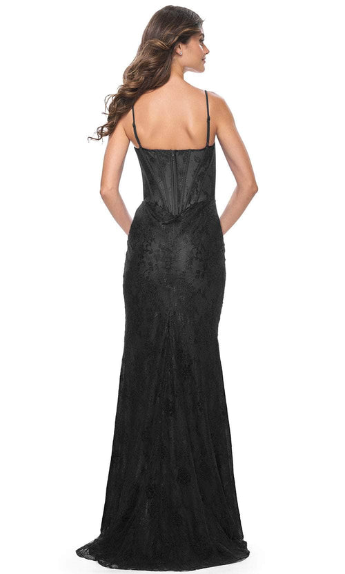 La Femme 32231 Sheer Lace Bodice Prom Dress