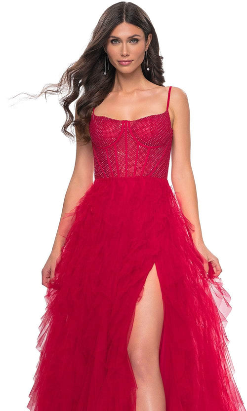 La Femme 32233 Ruffle Skirt Prom Dress