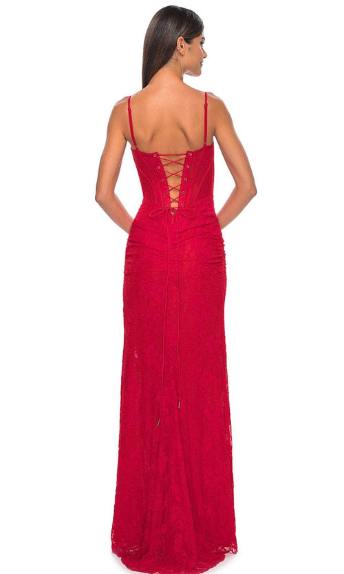 La Femme 32237 Scoop Neck Lace Prom Gown