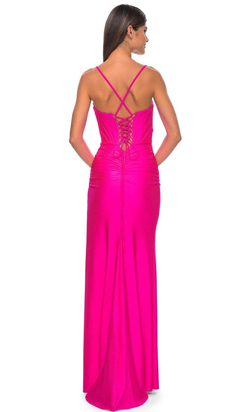 La Femme 32256 Lace-Up Back Prom Dress