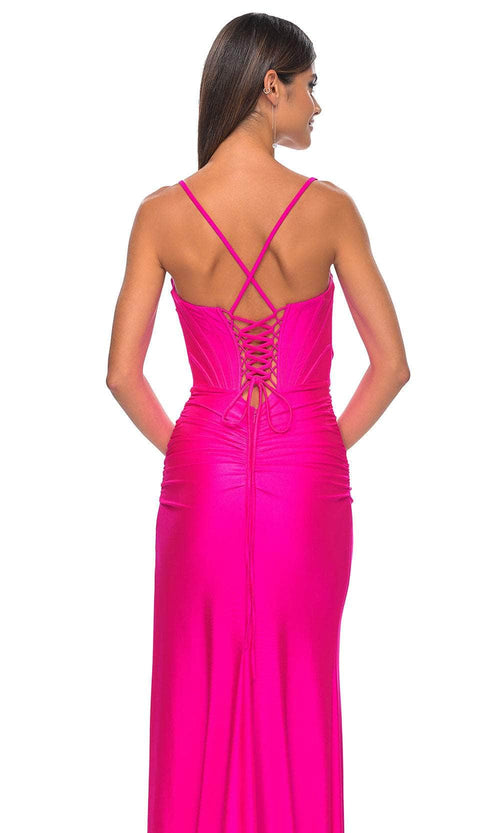La Femme 32256 Lace-Up Back Prom Dress