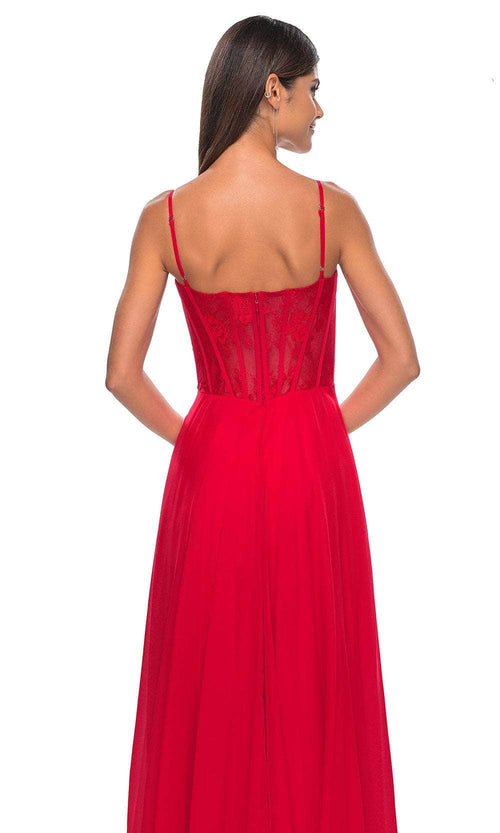 La Femme 32276 Lace Bustier Prom Dress