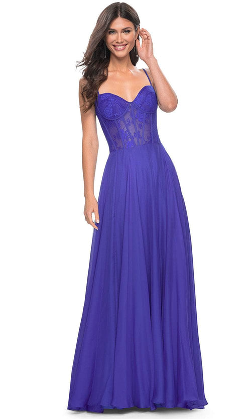 La Femme 32276 Lace Bustier Prom Dress