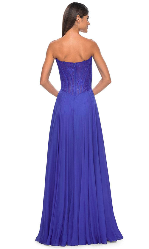 La Femme 32311 Sweetheart Lace Sheer Bodice Prom Dress