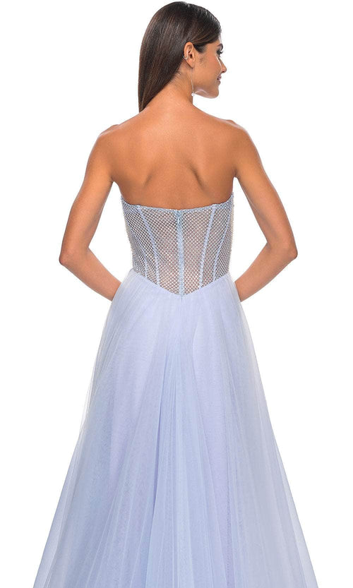 La Femme 32445 Strapless Net Bodice Prom Dress