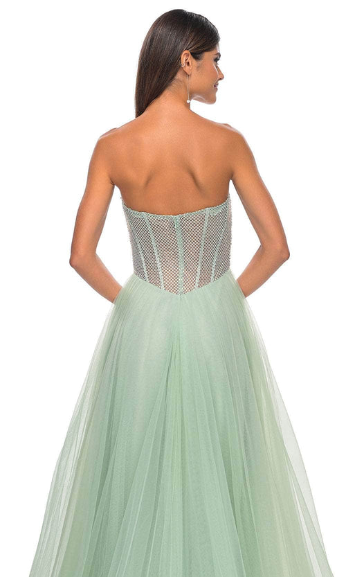 La Femme 32445 Strapless Net Bodice Prom Dress