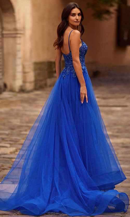La Femme 32646 Lace Applique Sleeveless Prom Gown