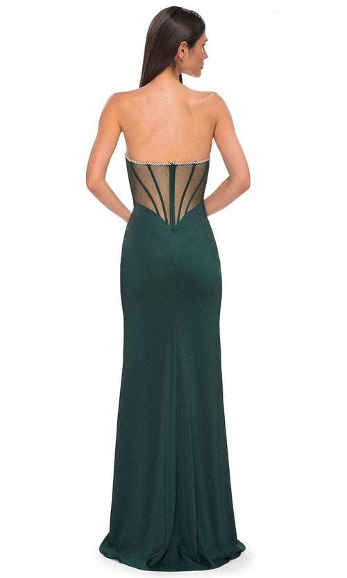 La Femme 32733 Fitted Jersey Embellished Neckline Prom Gown