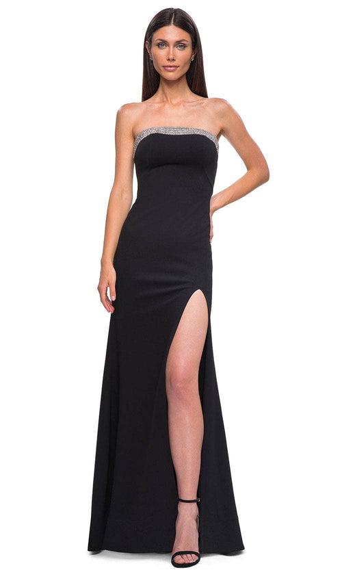 La Femme 32891 Straight Neckline Sheath Prom Gown