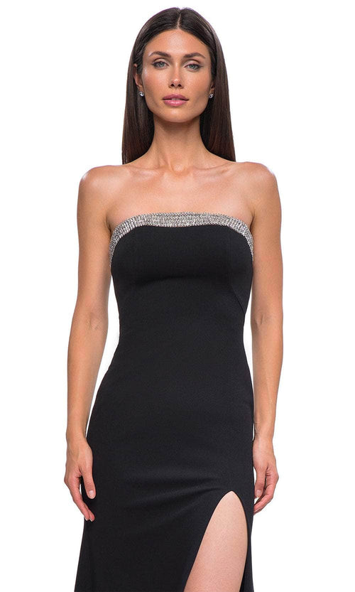 La Femme 32891 Straight Neckline Sheath Prom Gown