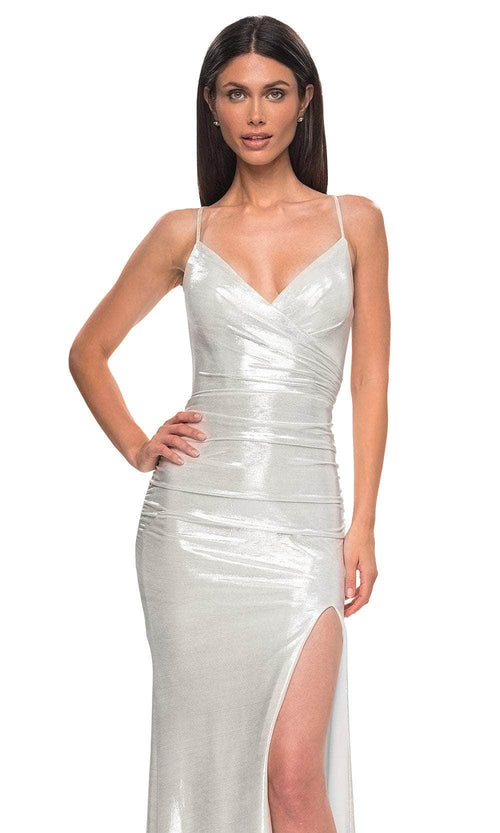 La Femme 32945 Sleeveless Ruched Detailed Prom Gown