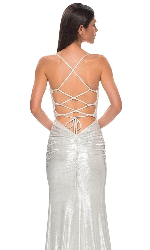 La Femme 32945 Sleeveless Ruched Detailed Prom Gown