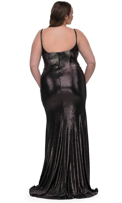La Femme 33020 Metallic Jersey Evening Gown