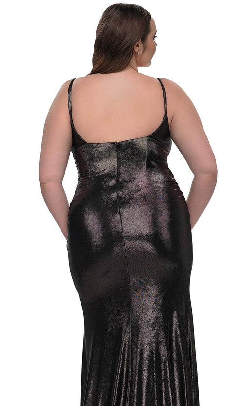 La Femme 33020 Metallic Jersey Evening Gown