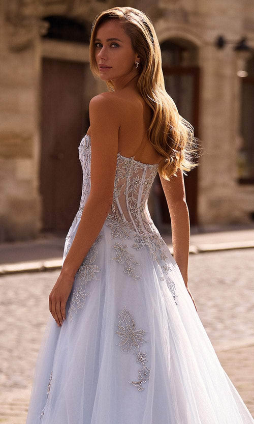 La Femme 33028 Semi Sweetheart Rhinestone Encrusted Prom Gown