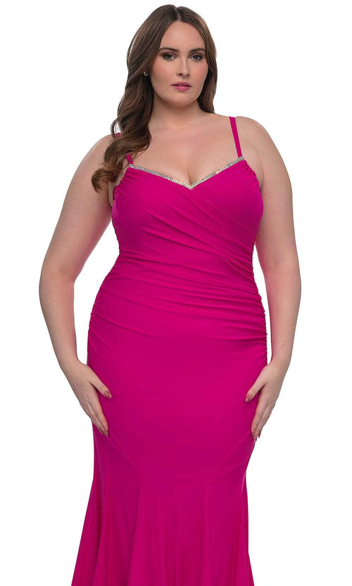 La Femme 33057 Ruched Jersey Prom Dress