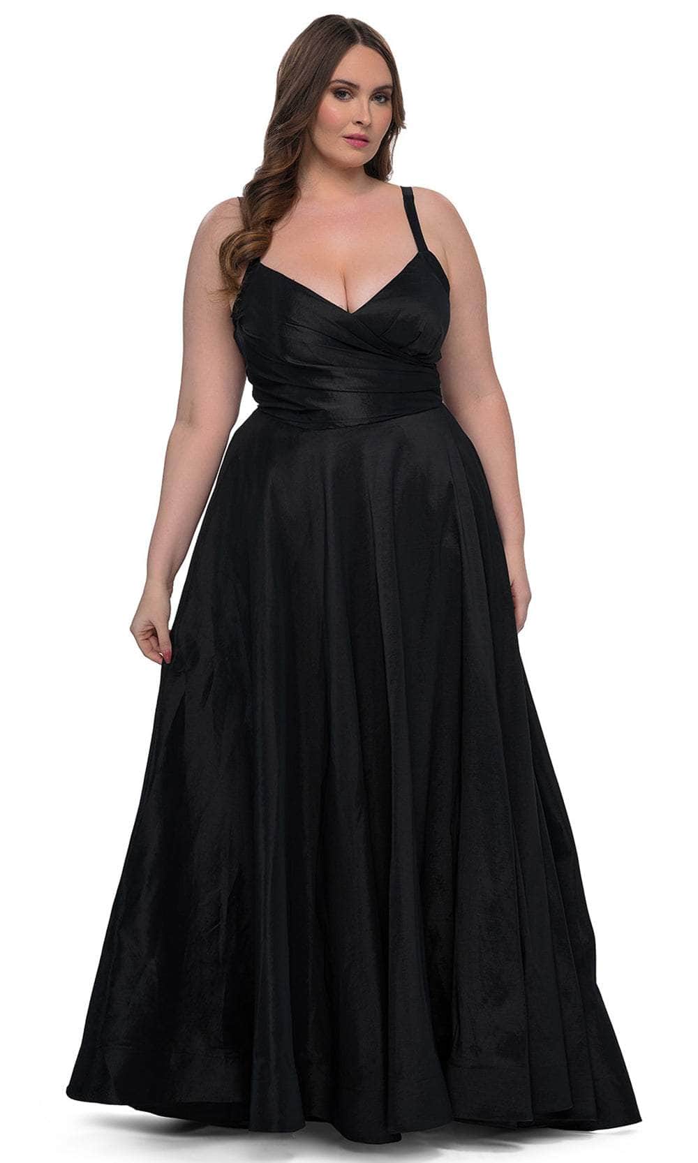 La Femme 33075 Stretch Taffeta Evening Gown