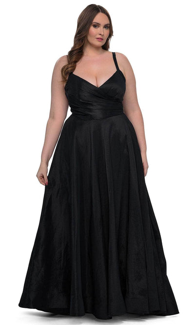 La Femme 33075 Stretch Taffeta Evening Gown
