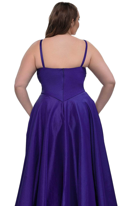 La Femme 33075 Stretch Taffeta Evening Gown