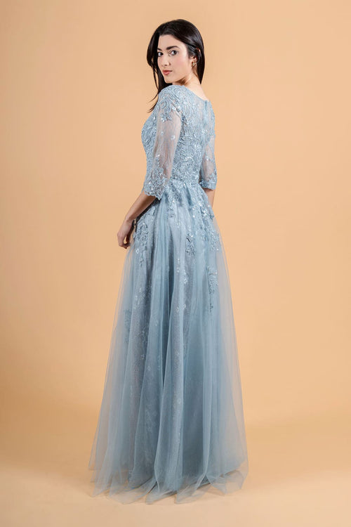 Lace 3/4 Sleeve Mother of the Bride Dress A-line Formal Evening Gown by Elizabeth K GL3629