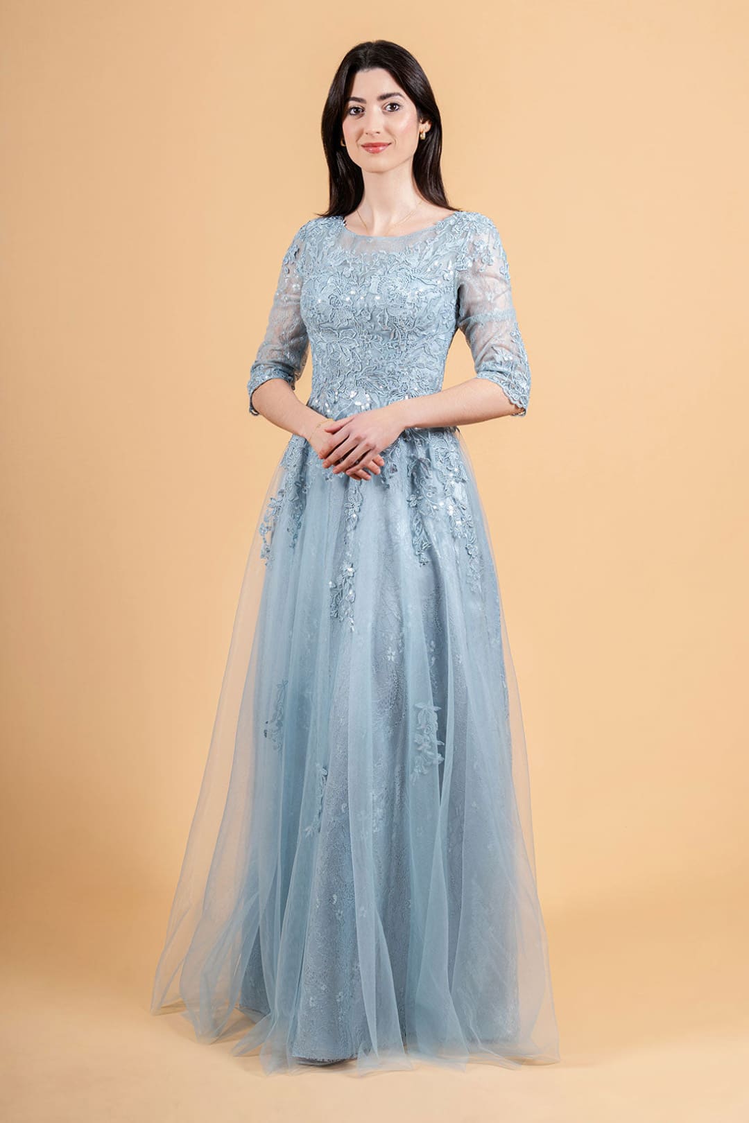 Lace 3/4 Sleeve Mother of the Bride Dress A-line Formal Evening Gown by Elizabeth K GL3629