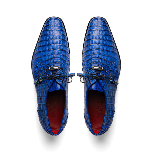 Marco Di Milano Lacio Caiman Crocodile Derby Blue