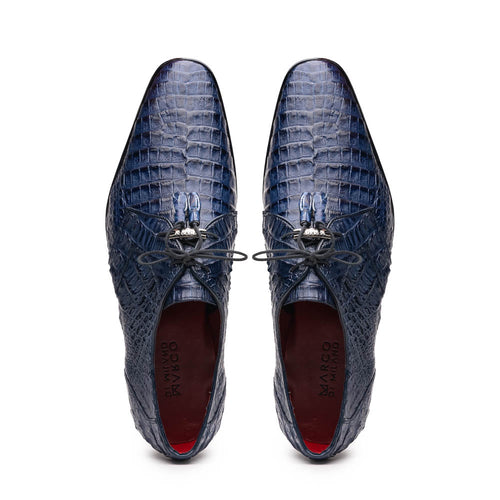 Marco Di Milano Lacio Caiman Crocodile Derby Navy