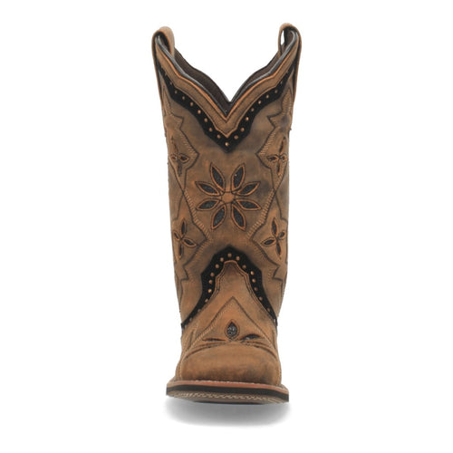 Laredo Women's Bouquet Broad Square Toe Leather Boots - Honey 5844