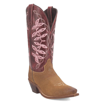 Laredo Women's Kama Snip Toe Leather Boots - Honey/Red 20005
