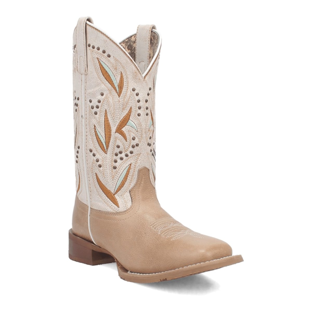 Laredo Women's Lydia Broad Square Toe Leather Boots - Sand 5603 – SuitUSA