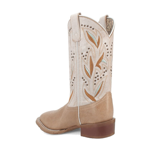 Laredo Women's Lydia Broad Square Toe Leather Boots - Sand 5603