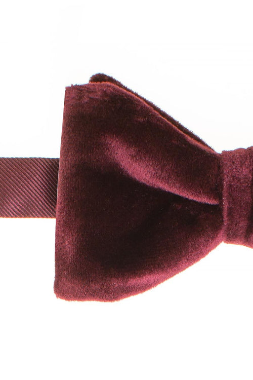 Luxor Burgundy Velvet Bow Tie by Larr Brio
