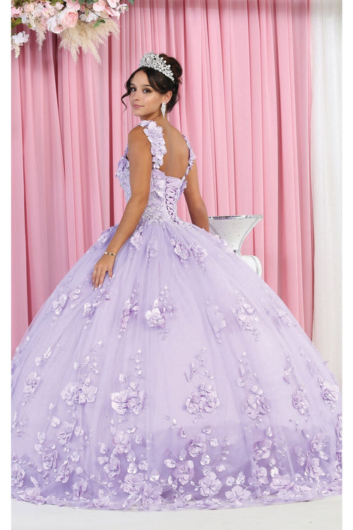 Layla K LK157 Sleeveless Floral Embroidered QuinceaƱera Ball Gown - Dress