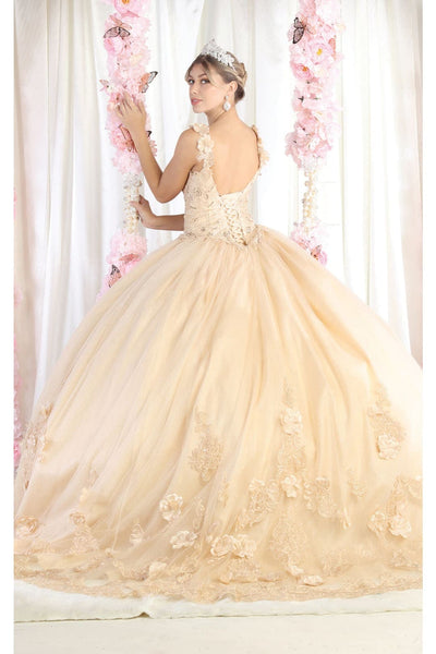 Layla K LK180 Corset Sleeveless Embroidered Quinceanera Ball Gown