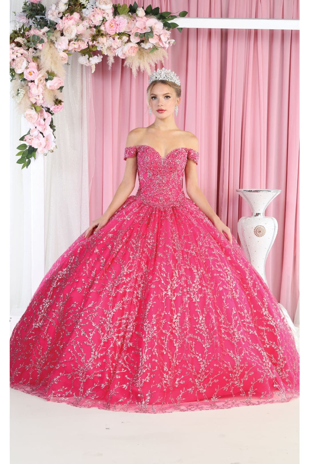 Sweet 16 Birthday Party Dress in Fuchsia Style LK183 Ball Gown