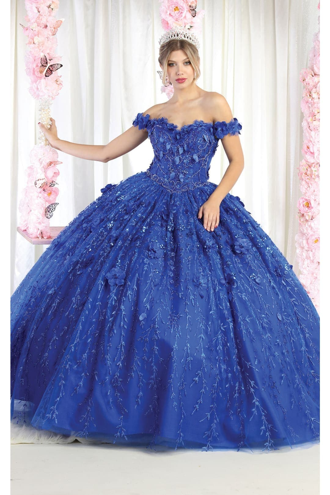 Sweet 16 Birthday Party Dress in Royal Blue Style LK192 Ball Gown