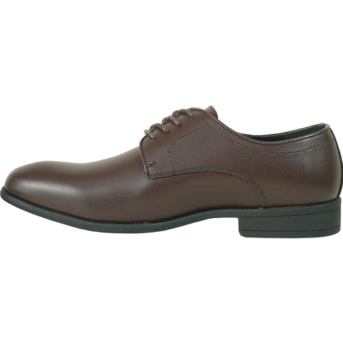 Leather
Bravo Leather Men's Round Toe Dress Oxfords in Dark Brown - USA Men's Outlet