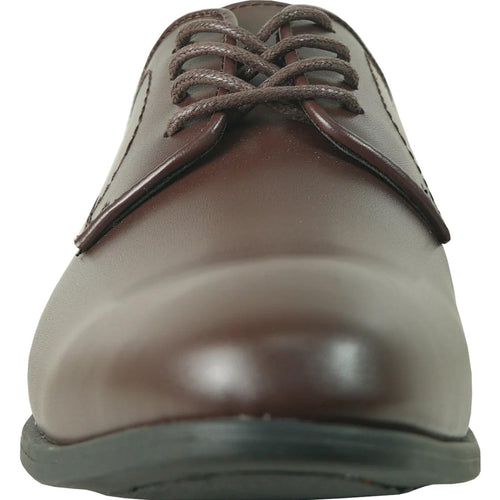 Leather
Bravo Leather Men's Round Toe Dress Oxfords in Dark Brown - USA Men's Outlet