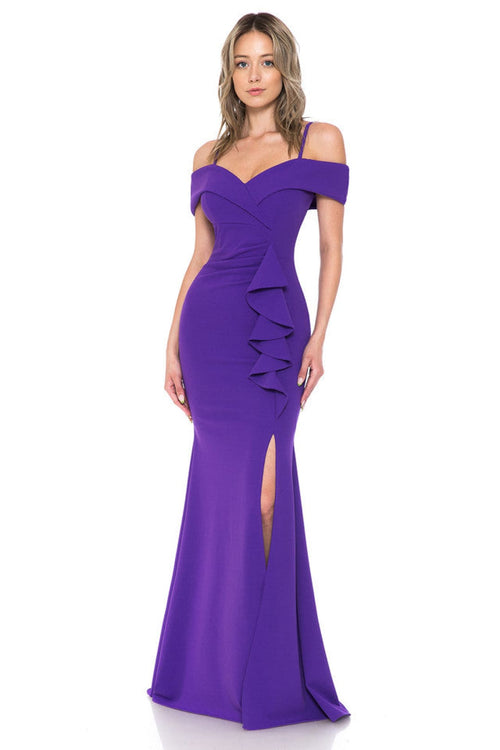 Cold Shoulder Mermaid Ruffled Prom Dresses-New Collection