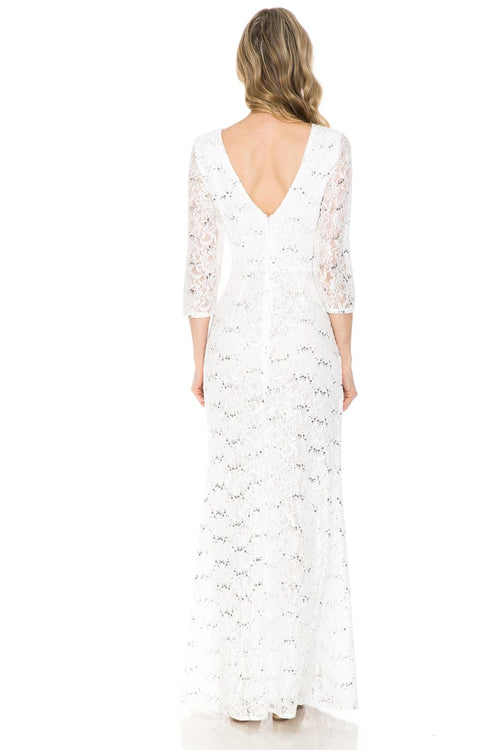 Lenovia 5239 Modest Lace 3/4 Sleeve Mother of the Bride Formal Gown-New Collection