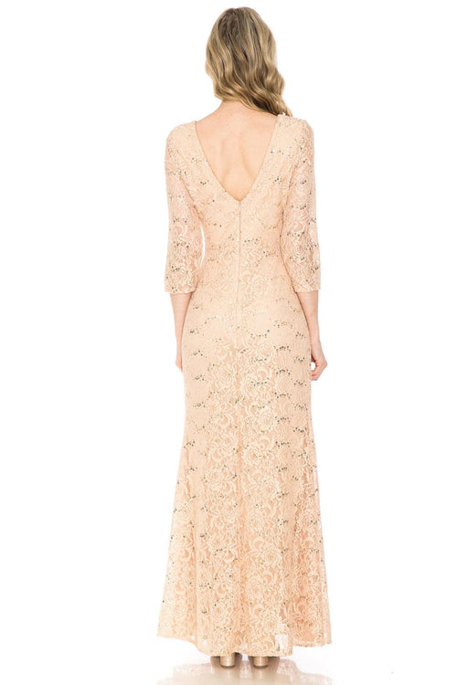 Lenovia 5239 Modest Lace 3/4 Sleeve Mother of the Bride Formal Gown-New Collection
