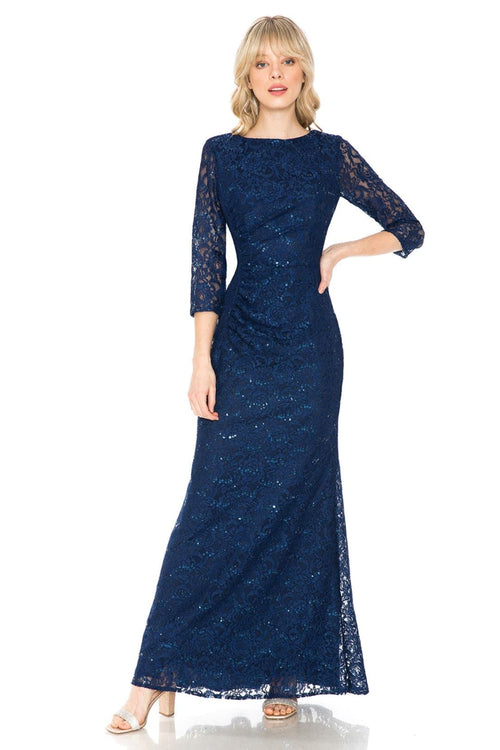 Lenovia 5239 Modest Lace 3/4 Sleeve Mother of the Bride Formal Gown-New Collection