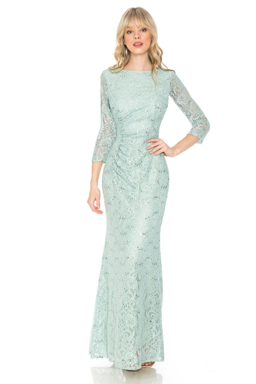 Lenovia 5239 Modest Lace 3/4 Sleeve Mother of the Bride Formal Gown-New Collection