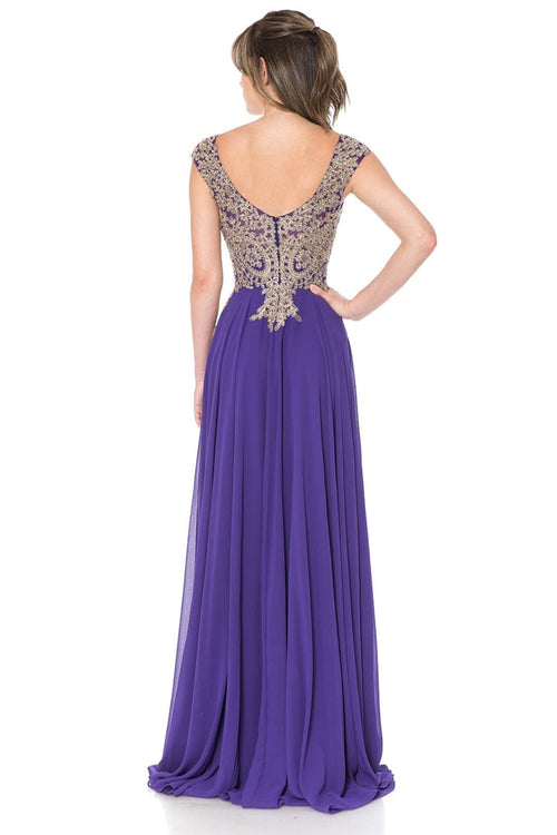 Lenovia 8123 Embroidered Chiffon Mother of Bride Gown-New Collection