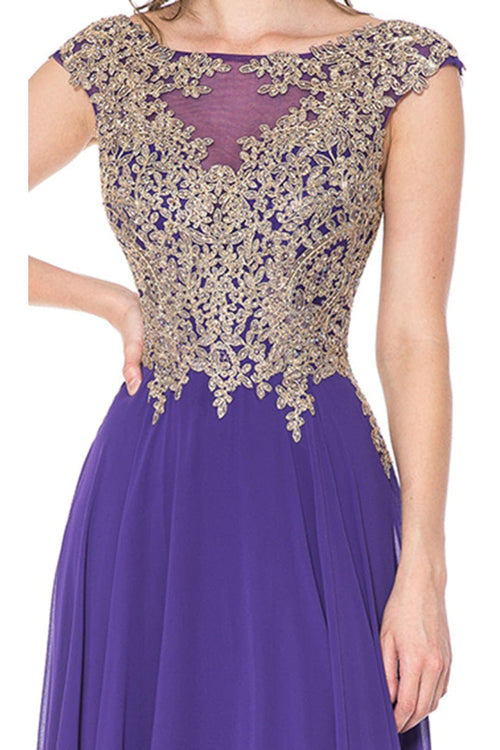 Lenovia 8123 Embroidered Chiffon Mother of Bride Gown-New Collection