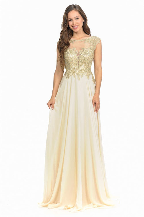 Lenovia 8123 Embroidered Chiffon Mother of Bride Gown-New Collection